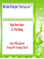 GIÁO án mầm NON TRUYỆN đôi bạn tốt 