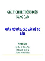 Bài giảng giải tích hệ thống điện nâng cao  phần mở đầu   võ ngọc điều