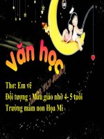 GIÁO án mầm NON THƠ EM vẽ 