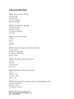 Thì quá khứ đơn