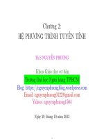 Bài giảng đại số tuyến tính  chương 2   ths  nguyễn phương