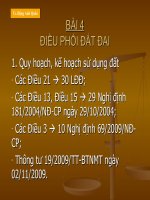 Bài giảng luật đất đai  bài 4   TS  đặng anh quân