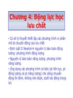 Bài giảng cơ lưu chất  chương 4   TS  lê thị hồng hiếu