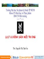 Bài giảng môn luật môi trường chương 1