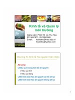 Bài giảng kinh tế và quản lý môi trường  chương 4   PGS TS lê thu hoa 
