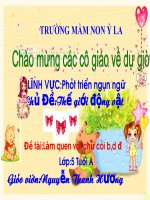 GIÁO án mầm NON PHÁT TRIỂN NGÔN NGỮ 