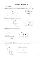 Các bài tập môn kỹ thuật điện tử 