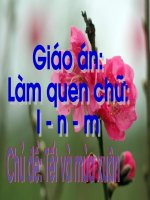 GIÁO án mầm NON làm quen chữ cái  l,  n,  m