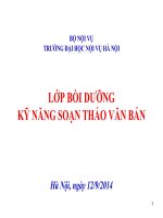 Bài giảng chuyên đề soạn thảo văn bản