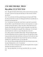 Câu hỏi thi học phần luật đất đai 