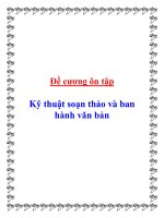 Đề cương ôn tập kỹ thuật soạn thảo và ban hành văn bản