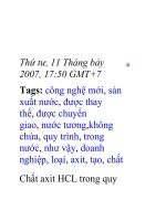 Công nghệ mới sản xuất nước tương không chứa 3 MCPD thứ tư, 11 tháng bảy 