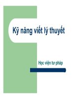 Bài giảng kỹ năng viết lý thuyết   học viện tư pháp