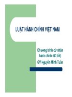 Bài giảng luật hành chính việt nam  chương 5   GV nguyễn minh tuấn