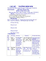 giáo án mầm non chủ đề TRƯỜNG mầm NON  ĐÔNG LĨNH THÂN yêu 