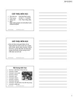 Bài giảng hóa sinh đại cương  chương 1   ths  phạm hồng hiếu 