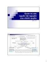 Bài giảng quản trị nhà nước   bài 8  quản trị các nguồn tài nguyên của chính quyền 