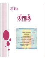 Chuyên đề 4  cổ phiếu