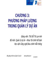 Bài giảng quản lý dự án  chương 3   ths  đỗ thị lan anh
