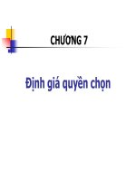 Bài giảng các phương pháp định lượng trong quản trị tài chính  chương 7