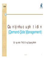Bài giảng quản lý phụ tải DSM   chương 1  quản lý nhu cầu phụ tải điện