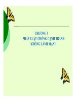 Bài giảng luật cạnh tranh   chương 3  pháp luật chống cạnh tranh không lành mạnh
