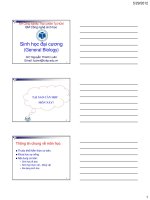 Bài giảng sinh học đại cương  chương 1   GV  nguyễn thành luân