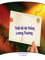 Bài giảng thiết kế hệ thống lương thưởng   ths  lê cảnh phúc