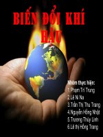 Bài tập nhóm biến đổi khí hậu