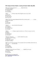 Thì tương lai hoàn thành và tương lai hoàn thành tiếp diễn