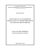 Chuyển dịch cơ cấu ngành kinh tế tỉnh bắc giang gắn với phát triển kinh tế vùng trung du miền núi phía bắc