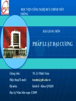 Bài giảng pháp luật đại cương (TS  lê minh toàn)   chương 8  luật lao động
