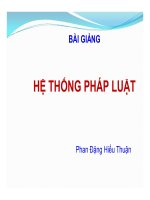 Bài giảng hệ thống pháp luật   phan đặng hiếu thuận