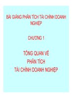 Bài giảng phân tích tài chính doanh nghiệp   chương 1  tổng quan về phân tích tài chính doanh nghiệp