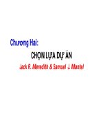 Bài giảng quản lý dự án ( TS phùng tấn việt )   chương 2 chọn lựa dự án