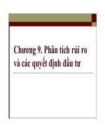 Bài giảng kinh tế quản lý   chương 9  phân tích rủi ro và các quyết định đầu tư