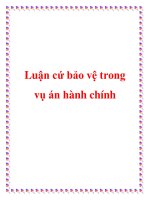 Luận cứ bảo vệ trong vụ án hành chính 