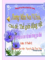 GIÁO án mầm NON làm QUEN với các vật NUÔI TRONG GIA ĐÌNH 