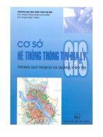 Ebook cơ sở hệ thống thông tin địa lý (GIS) trong quy hoạch và quản lý đô thị  phần 1   PTS  phạm trọng mạnh (chủ biên)