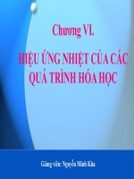 Bài giảng chương 6  hiệu ứng nhiệt của các quá trình hóa học   GV  nguyễn minh khai