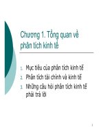 Bài giảng phân tích kinh tế dự án  chương 1   GV  phạm lê thông