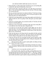 Câu hỏi hệ thống môn học quản lý dự án 