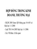 Bài giảng hợp đồng trong kinh doanh, thương mại