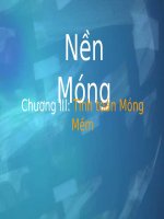 Bài giảng nền móng   chương 3