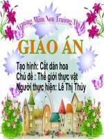 giáo án tạo hình thế giới thực vật cắt dán hoa 