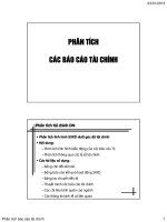 Phân tích báo cáo tài chính