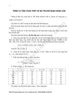 Tính toán thiết kế bộ truyền bánh răng côn 