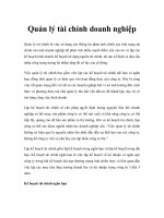 Quản lý tài chính doanh nghiệp 