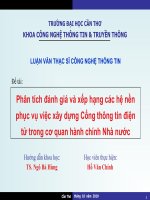 Phân tích đánh giá và xếp hạng các hệ nền phục vụ việc xây dựng cổng thông tin điện tử trong cơ quan hành chính nhà nước