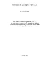 TCXDVN 364 2006 tiêu chuẩn kỹ thuật đo và xử lý số liệu GPS trong trắc địa công trình